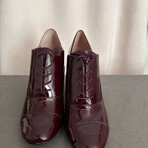 Calvin Klein Burgundy Cailey Laceup Heeled Shoes